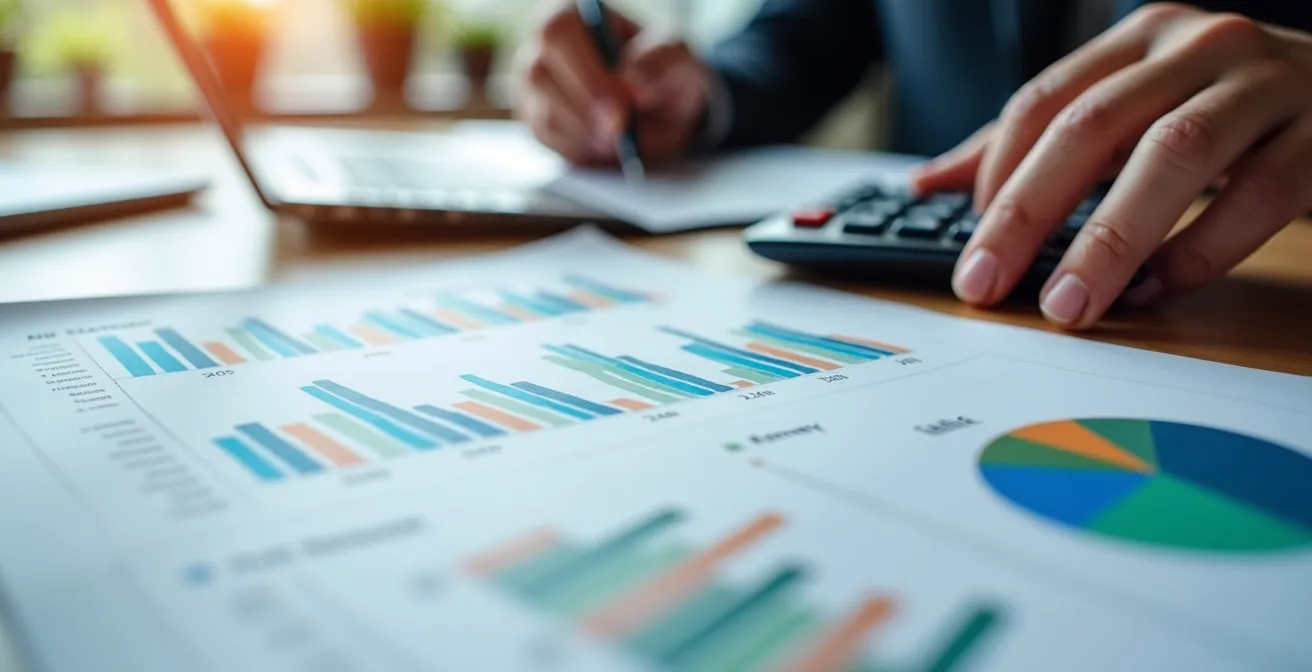 Gros plan sur un tableau de bord financier montrant l'analyse des coûts logistiques cachés